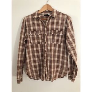 BDG Boyfriend Plaid Button Up Size: Medium